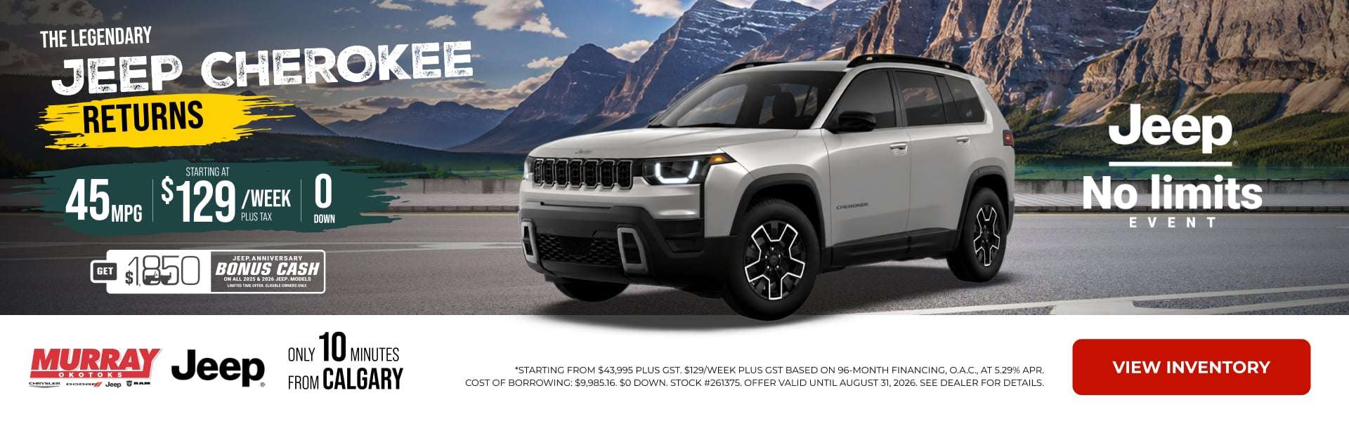 Cherokee Offer Jeep No Limits